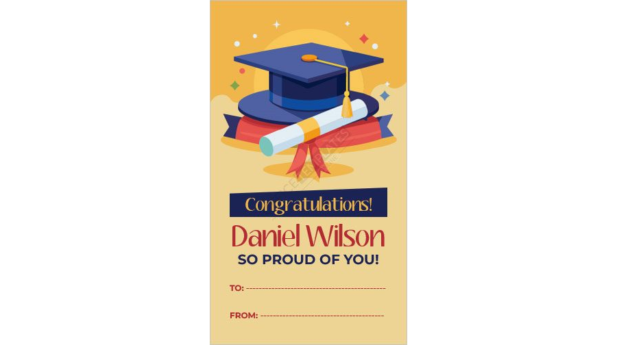 Graduation Gift Tag Template