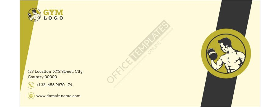 Gym Envelope Template in MS Word Format