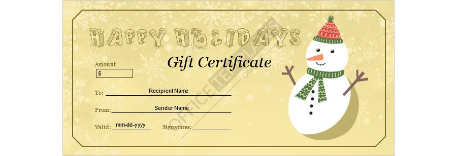 Christmas Gift Certificate Template - 06