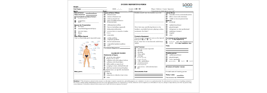 Injury Report Form