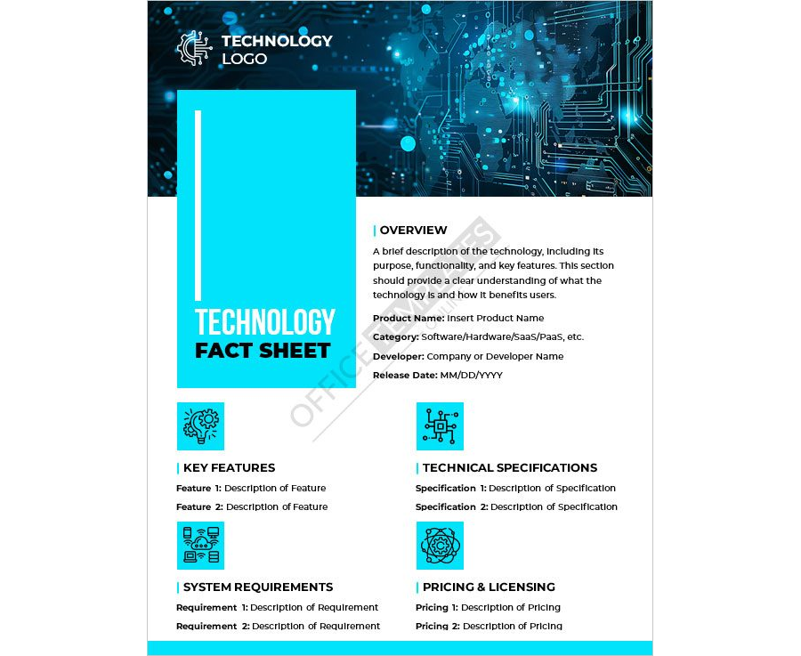 Technology Fact Sheet Template