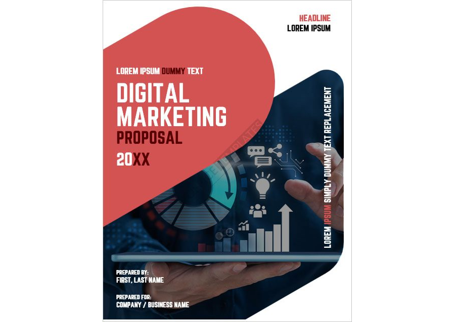 Digital Marketing Proposal Cover Page Template