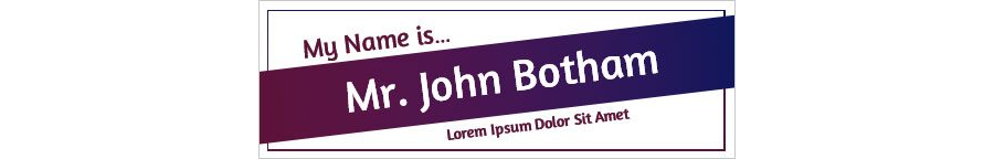 Beautiful Template for Name Badge in MS Word - 07