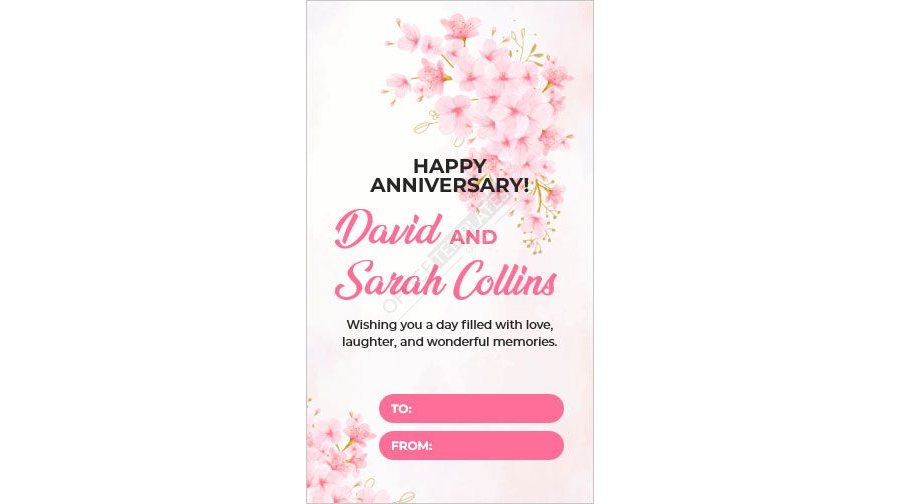 Anniversary Gift Tag Template