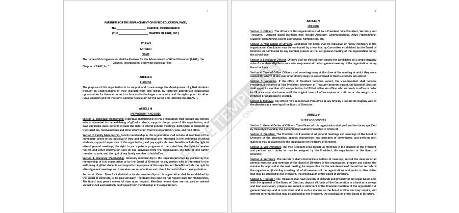 Sample Corporate Bylaws Format 11
