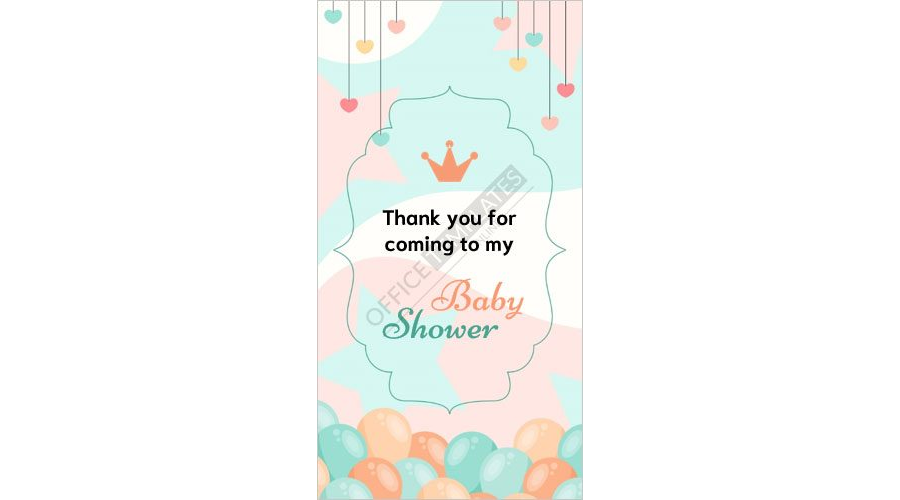 Baby Shower Thank You Tag Template