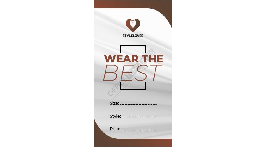 Clothing Name Tag Template &ndash; Stay Stylish and Organized