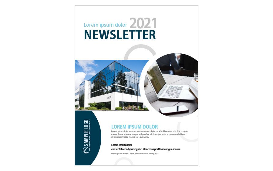 Download Business Newsletter Booklet Cover Page Design for MS Word
