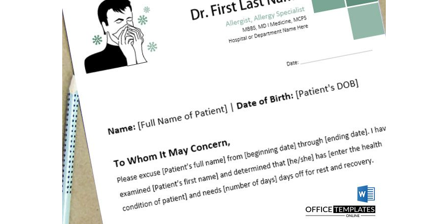 Doctor's Note Template - 10