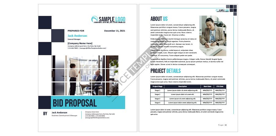 Download Generic Bid Proposal Format For any Kind of Job/Project in MS Word
