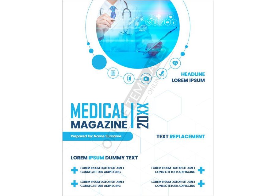 Medical Magazine Book Cover Page Template