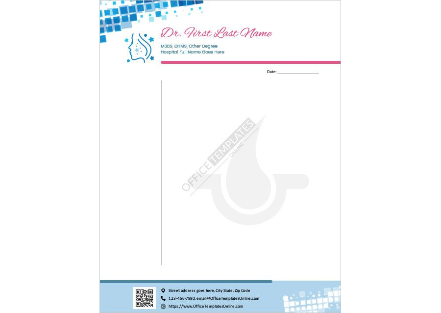Download Dermatologist Letterhead Design in MS Word
