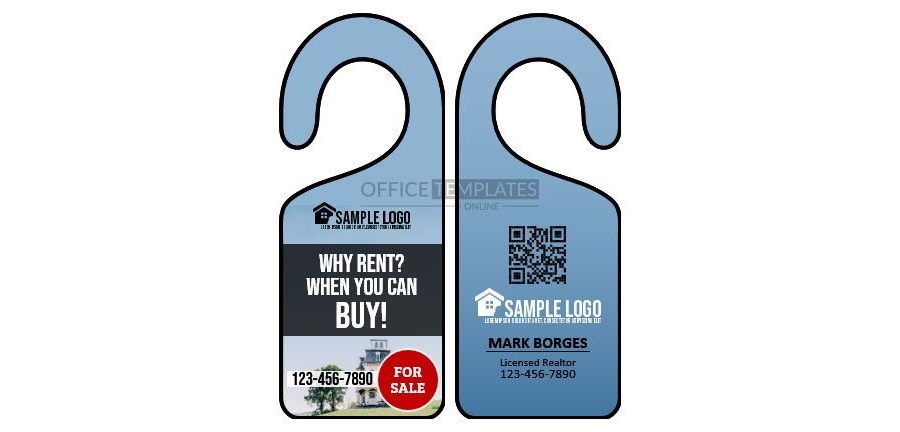 Download House for Sale Door Hanger Format in Microsoft Word