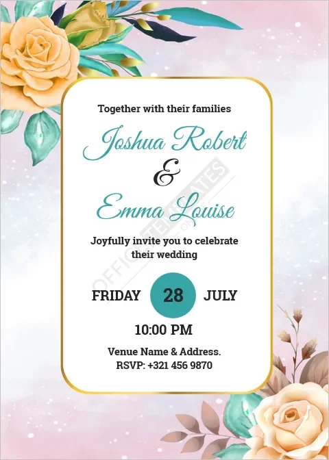 Modern Minimalist Wedding Invitation Template