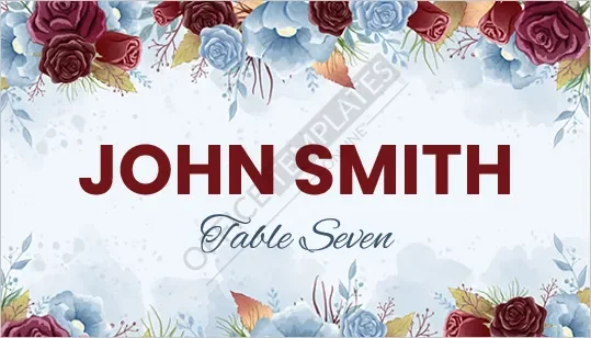 Double-Sided Place Card Template