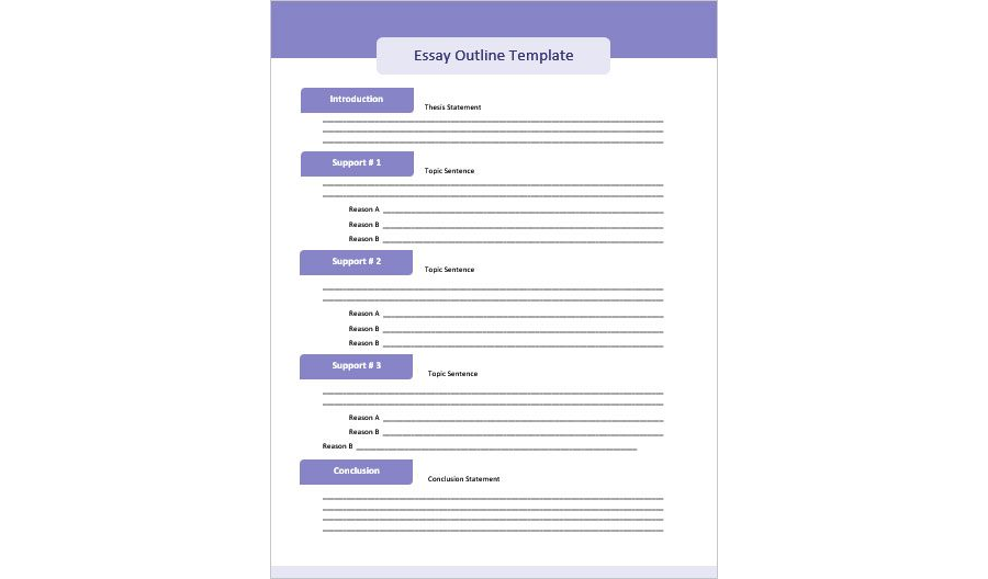 Download Essay Outline Template in Five Paragraphs