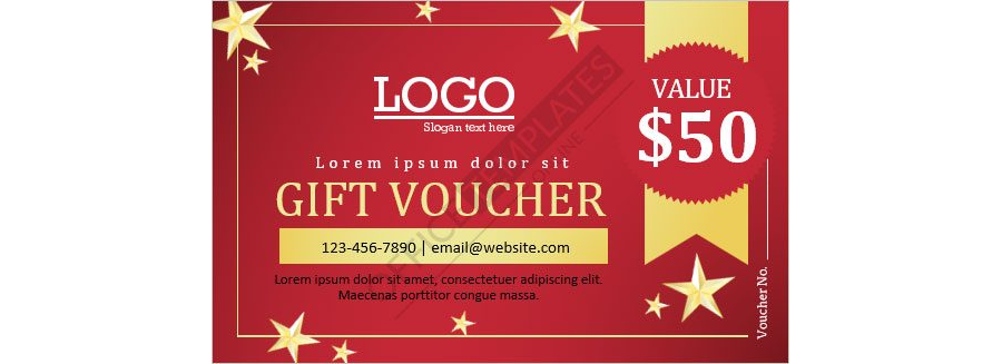 Christmas Gift Voucher Template for MS Word
