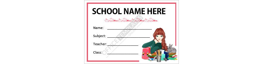 Download Name Tag Design for School Student in Microsoft Word
