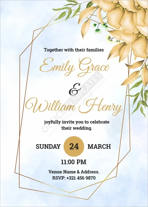 Traditional Wedding Invitation Template