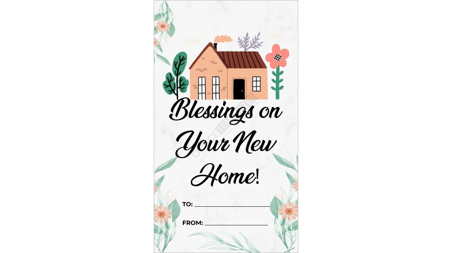 Housewarming Gift Tag Template