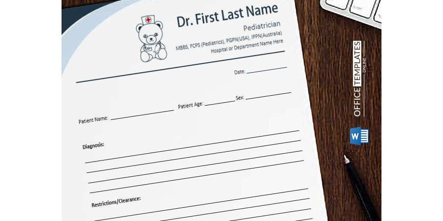 Doctor's Note Template - 04