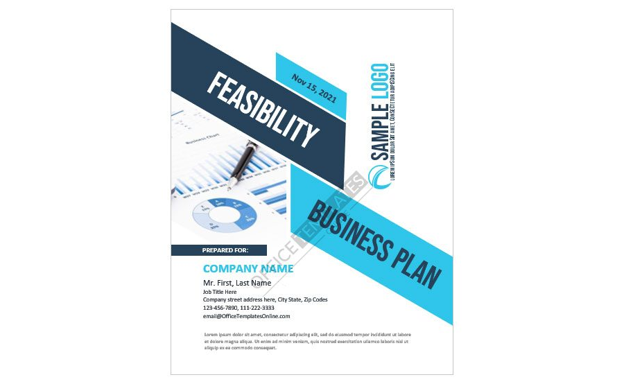 Download Feasibility Business Plan Cover Page Format in MS Word