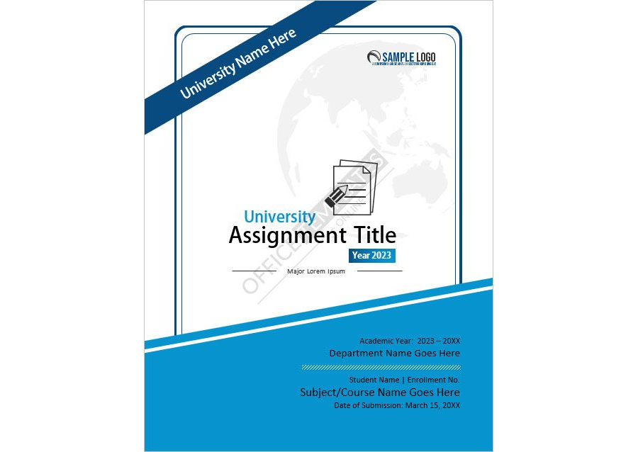 University Assignment Cover Page Design in MS Word