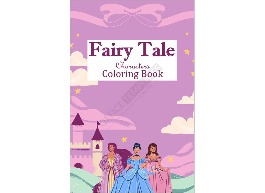 Fairy Tale Characters Coloring Book Template