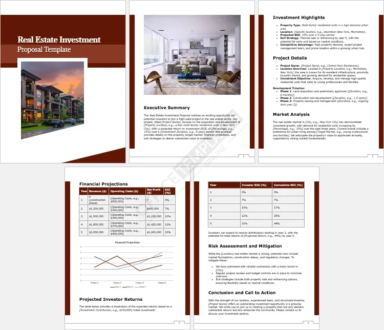 Real Estate Investment Proposal Template