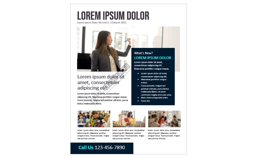 Download Educational Newsletter Template for MS Word