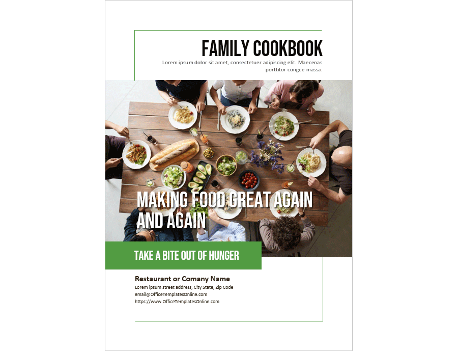 Family Recipe Book Format for Microsoft Word