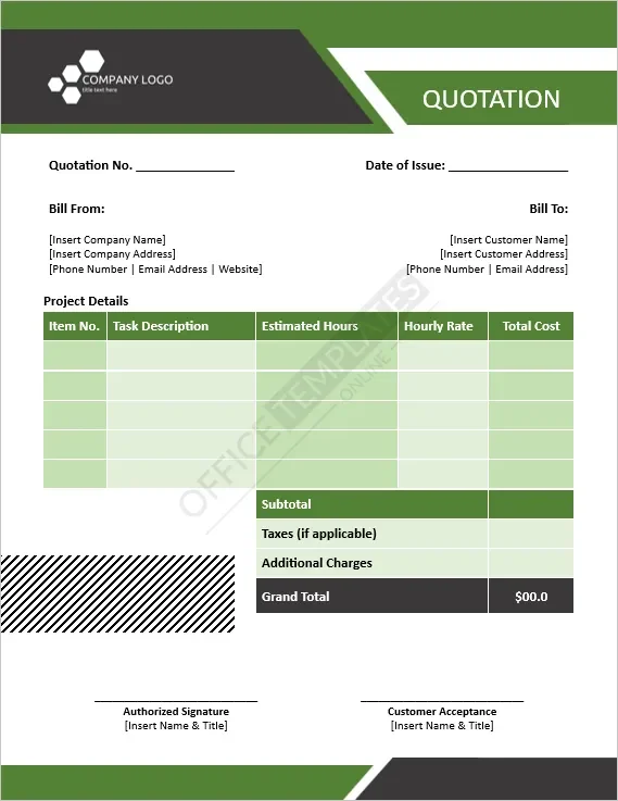 Freelance Project Quotation Template
