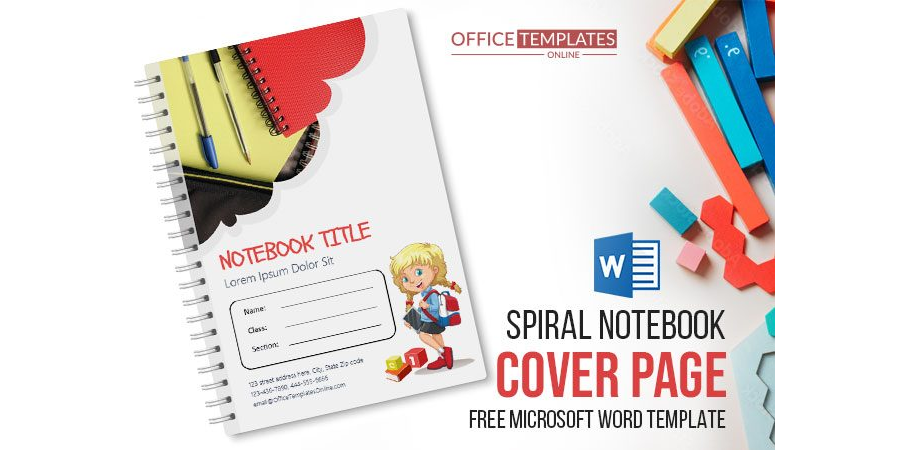 A6 Spiral Notebook Template in MS Word