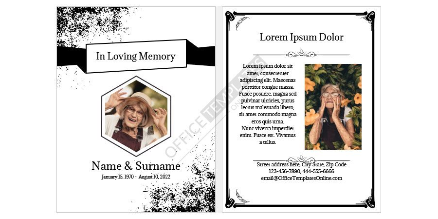 Download Simple yet Elegant Funeral Card Template in Microsoft Word