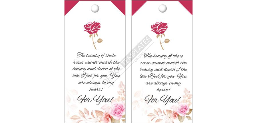 For You HangTag Format for any Gift Pack in MS Word
