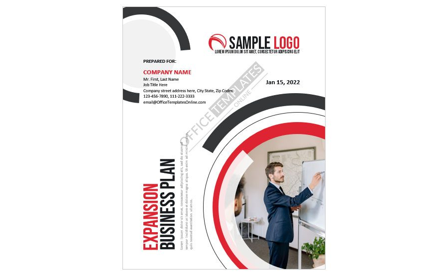 Download Beautiful Expansion Business Plan Cover Page Design for Microsoft Word