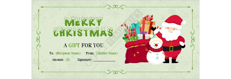 Christmas Gift Certificate Template - 21