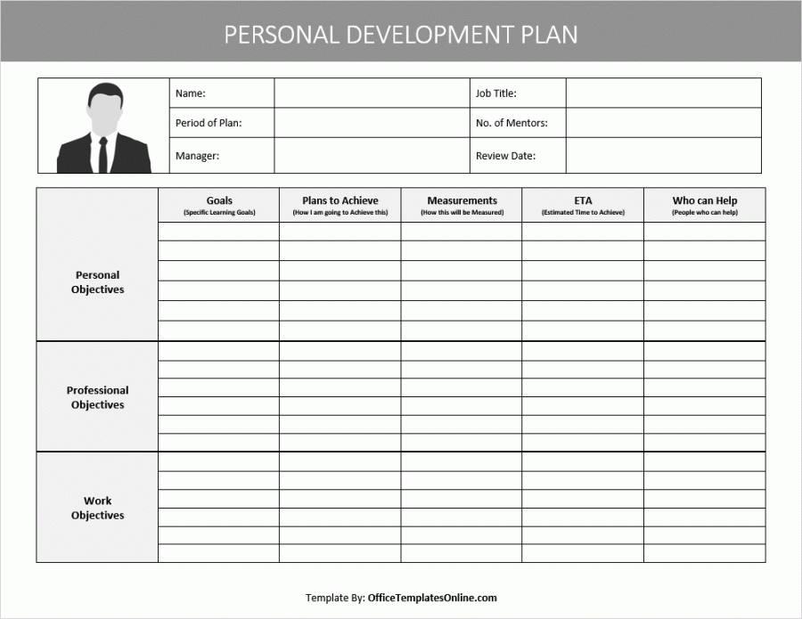 Personal Development Plan Template (PDF)