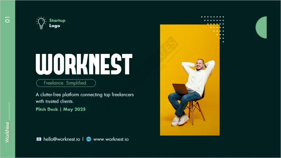 Minimalist One-Pager Pitch Deck