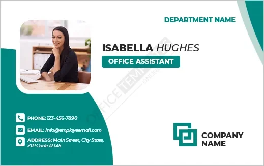 Office Assistant Name Card Template