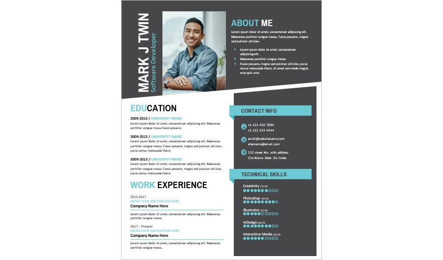 College Resume Template in MS Word # 1