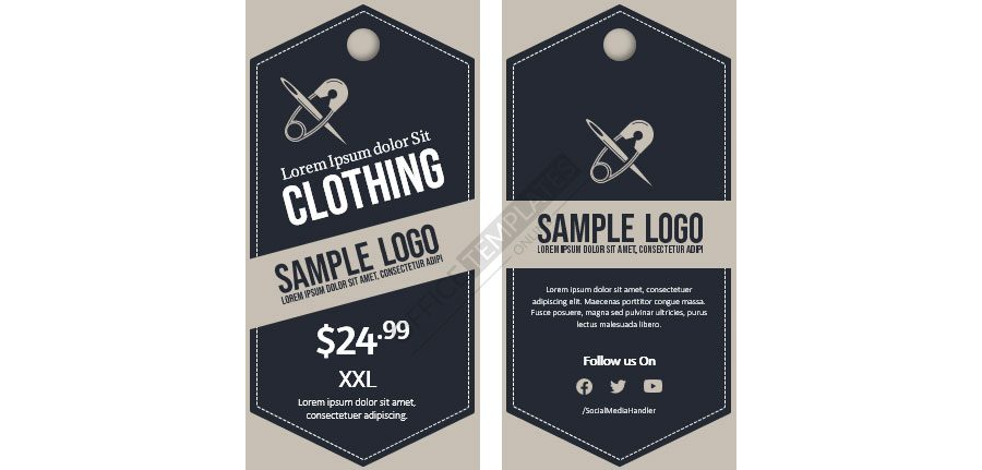 Clothing HangTag Template for MS Word
