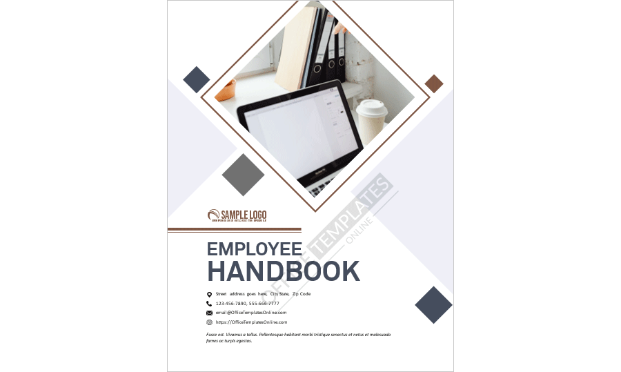 Company Employee Handbook Template designed for MS Word