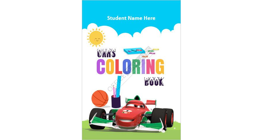 Download Cars Coloring Book Template for Kids in Microsoft Word