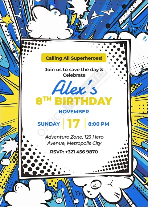 Themed Birthday Invitation Template