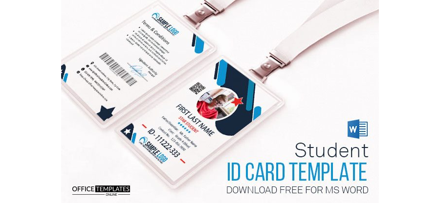 Star Student ID Card Template in MS Word