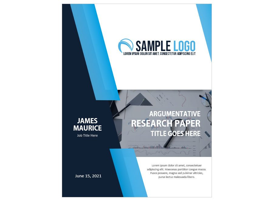 Download Cover Page Format for Argumentative Research Paper in MS Word