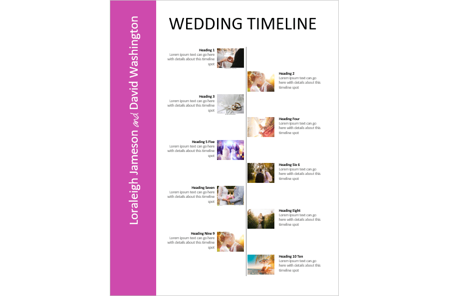 Wedding Timeline Template