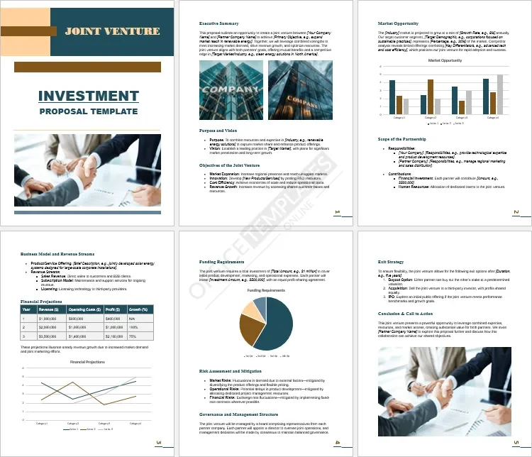 Joint Venture Investment Proposal Template