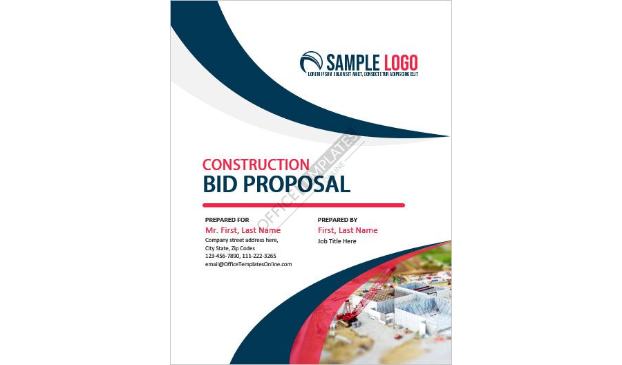 Download Construction Bid Proposal Sample for MS Word